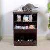 Pet Feeder Station with Storage,Made of MDF and Waterproof Painted,Dog and Cat Feeder Cabinet with Stainless Bowl