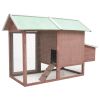 Chicken Cage Mocha 66.9"x31.9"x43.3" Solid Pine & Fir Wood