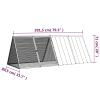 Rabbit Cage Anthracite 79.3"x31.7"x28" Galvanized Steel