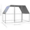 Outdoor Chicken Cage 9.8'x6.6'x6.6' Galvanized Steel