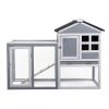 Indoor Outdoor Rabbit Hutch, Bunny Cage with Run, Pull Out Tray, Guinea Pig House for Small Animals XH