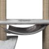 55.1" Multi-Scratcher Scratching Post Cat Tree ‚Äì Grey