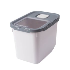 Pet Food Cat Food Barrel Moisture-proof Sealed Barrel (Color: White)