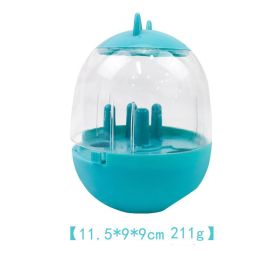 Tumbler, Dog Interactive Chew, Bite, Leaked Food Toy, Pet Supplies (Option: Peacock blue)